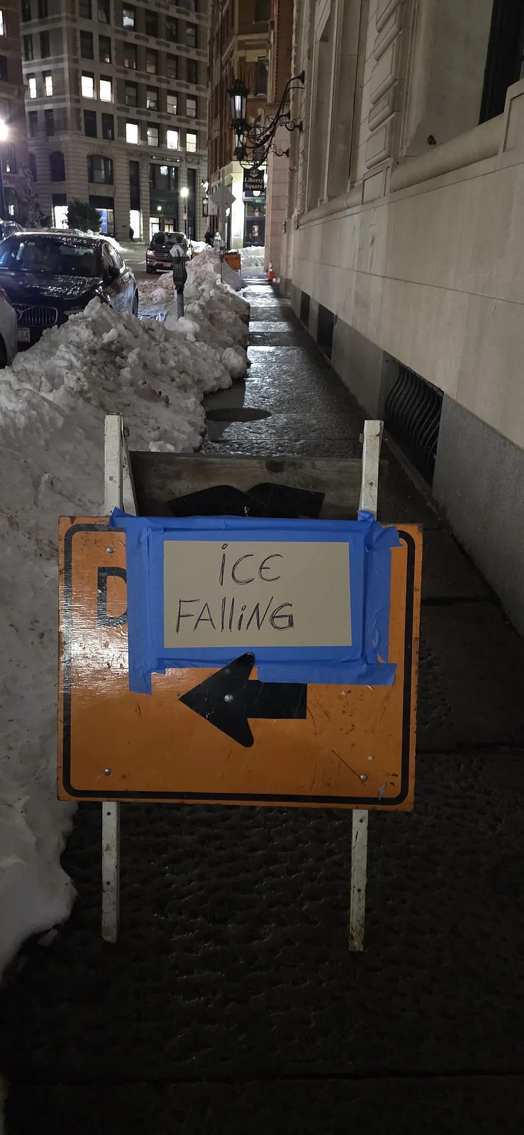 Falling ice is apparently very dangerous.