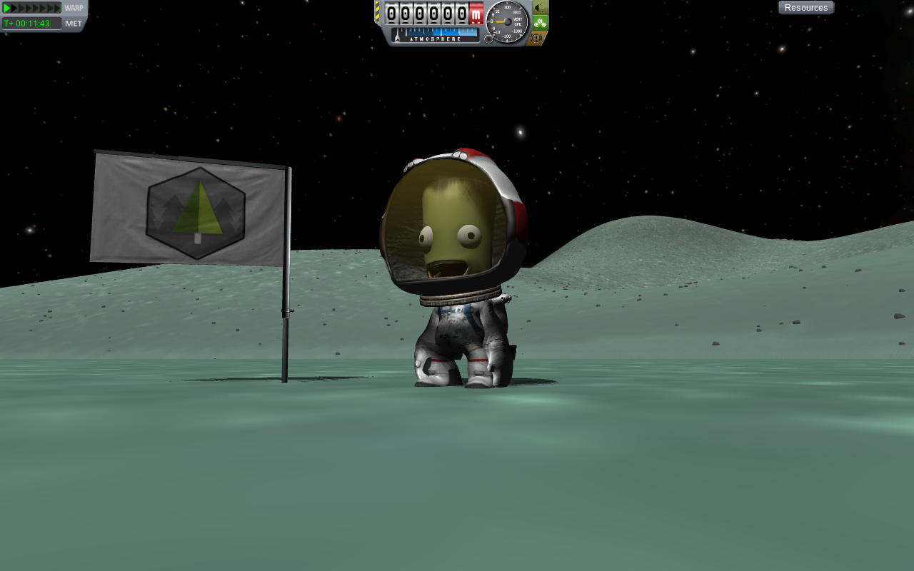 Stranded Kerbal on Minimus