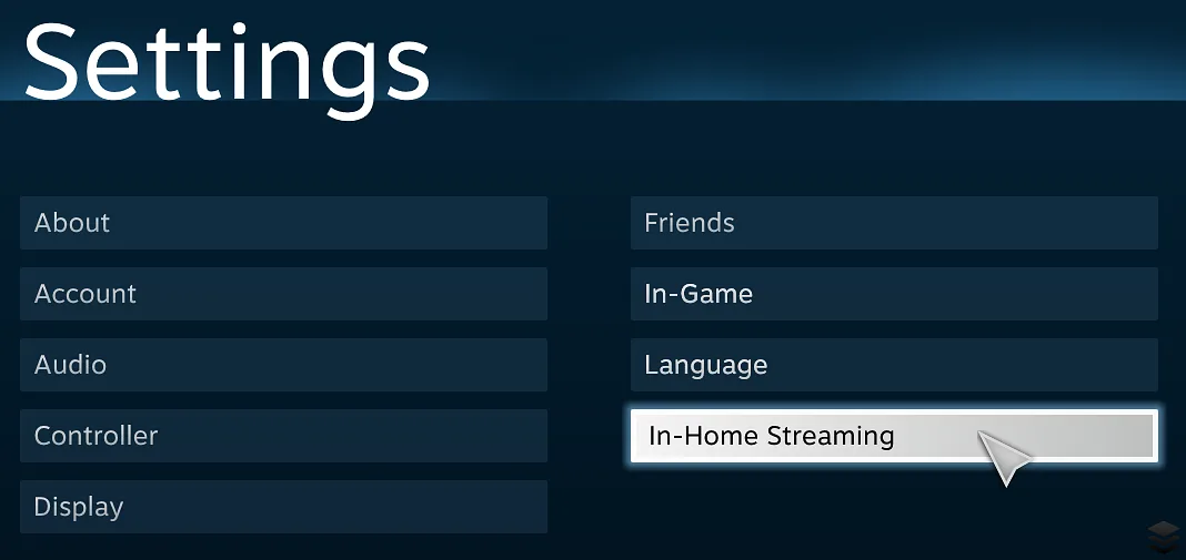 Steam home streaming settings