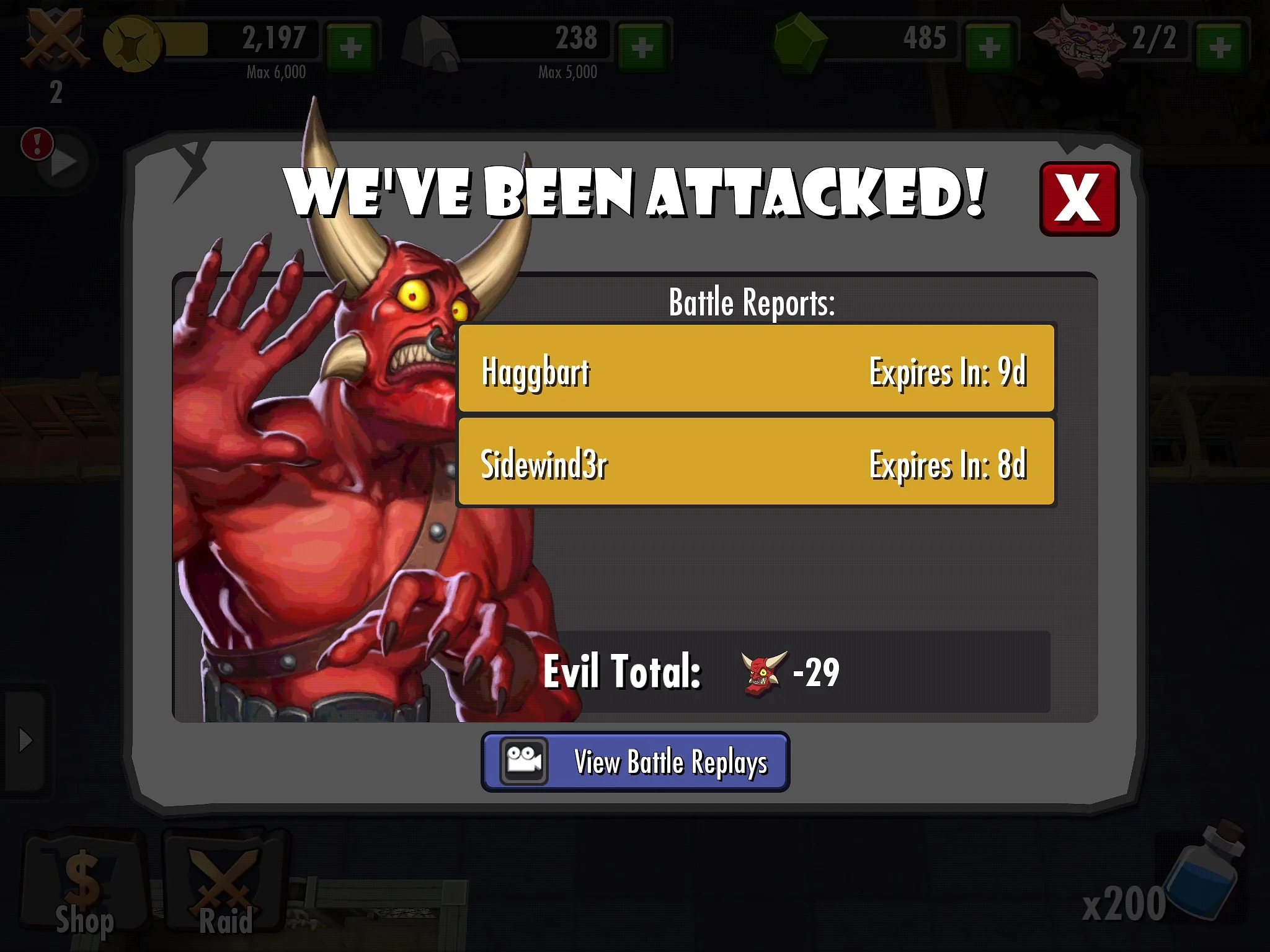 Dungeon Keeper (iOS) – Battle Report