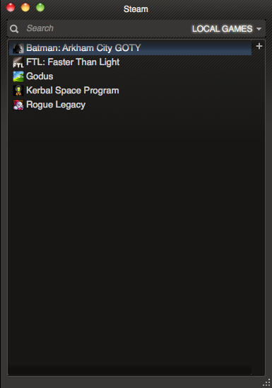Steam In-Home Streaming, Local Games